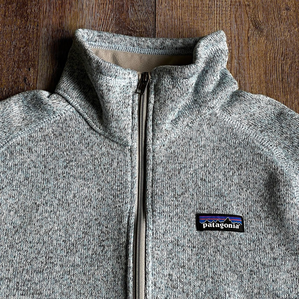 Patagonia Womens M Better Sweater 1/4 Zip Hazy Blue #2568 Sustainable Granola